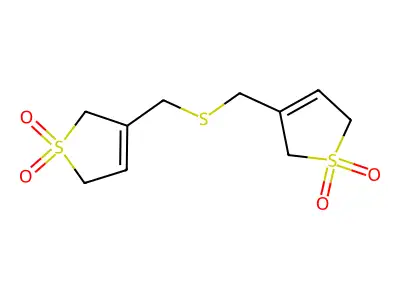 3,3'-(Thiobis(methylene))bis(2,5-dihydrothiophene 1,1-dioxide) structure
