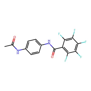 N-(4-acetamidophenyl)-2,3,4,5,6-pentafluorobenzamide structure