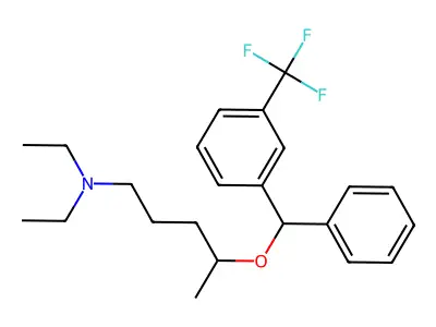 N,N-Diethyl-4-[phenyl[3-(trifluoromethyl)phenyl]methoxy]-1-pentanamine structure