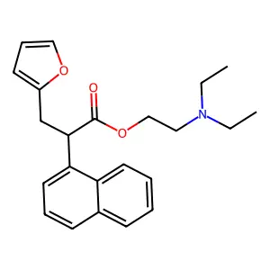 2-(Diethylamino)ethyl 3-(furan-2-yl)-2-(naphthalen-1-yl)propanoate structure