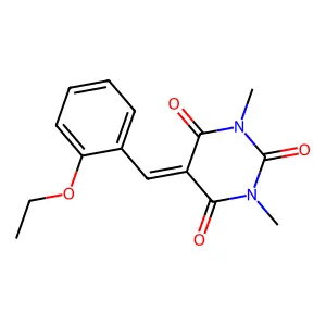 5-[(2-Ethoxyphenyl)methylidene]-1,3-dimethyl-1,3-diazinane-2,4,6-trione structure