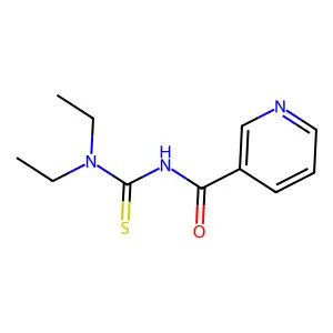 N-(diethylcarbamothioyl)pyridine-3-carboxamide structure