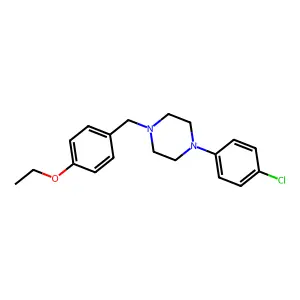 1-(4-Chlorophenyl)-4-(4-ethoxybenzyl)piperazine structure