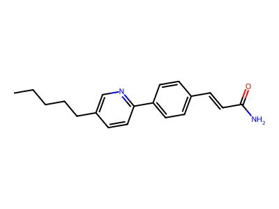2-Propenamide, 3-[4-(5-pentyl-2-pyridinyl)phenyl]- structure
