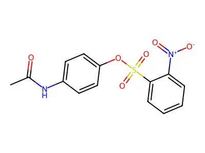 (4-Acetamidophenyl) 2-nitrobenzenesulfonate structure