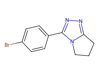 3-(4-bromophenyl)-6,7-dihydro-5H-pyrrolo[2,1-c][1,2,4]triazole structure