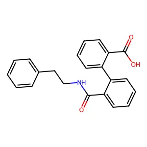 2'-Phenethylcarbamoyl-biphenyl-2-carboxylic acid structure