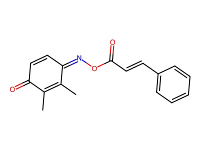 2,3-Dimethyl-4-{[(3-phenylprop-2-enoyl)oxy]-imino}cyclohexa-2,5-dien-1-one structure