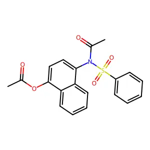 Acetic acid 4-(acetyl-benzenesulfonyl-amino)-naphthalen-1-yl ester structure