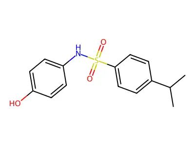 N-(4-hydroxyphenyl)-4-propan-2-ylbenzenesulfonamide structure