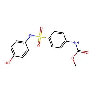 Methyl 4-[(4-hydroxyanilino)sulfonyl]phenylcarbamate structure