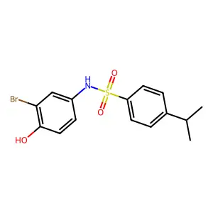 N-(3-bromo-4-hydroxyphenyl)-4-propan-2-ylbenzenesulfonamide structure