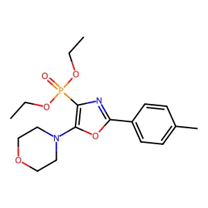4-[4-Diethoxyphosphoryl-2-(4-methylphenyl)-1,3-oxazol-5-yl]morpholine structure