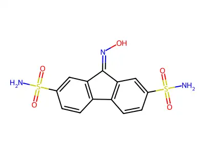 9-Hydroxyiminofluorene-2,7-disulfonamide structure