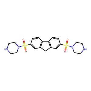 2,7-bis(piperazin-1-ylsulfonyl)-9H-fluorene structure