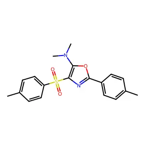N,N-dimethyl-2-(p-tolyl)-4-tosyloxazol-5-amine structure