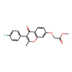 Methyl 2-[3-(4-fluorophenyl)-2-methyl-4-oxochromen-7-yl]oxyacetate structure