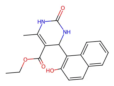 ethyl 4-(2-hydroxynaphthalen-1-yl)-6-methyl-2-oxo-1,2,3,4-tetrahydropyrimidine-5-carboxylate structure