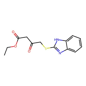 Ethyl 4-(1H-benzimidazol-2-ylthio)-3-oxobutanoate structure