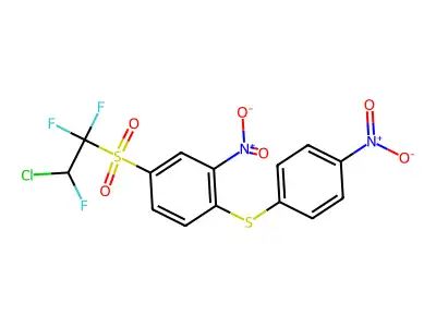4-[(2-Chloro-1,1,2-trifluoroethyl)sulfonyl]-2-nitro-1-[(4-nitrophenyl)thio]benzene structure