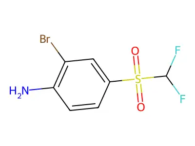 2-Bromo-4-(difluoromethylsulfonyl)aniline structure