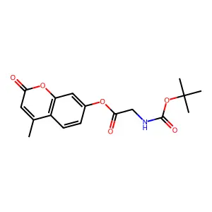 4-methyl-2-oxo-2H-chromen-7-yl N-(tert-butoxycarbonyl)glycinate structure