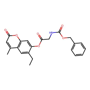 6-ethyl-4-methyl-2-oxo-2H-chromen-7-yl 2-{[(benzyloxy)carbonyl]amino}acetate structure