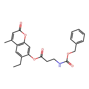 6-ethyl-4-methyl-2-oxo-2H-chromen-7-yl N-[(benzyloxy)carbonyl]-beta-alaninate structure