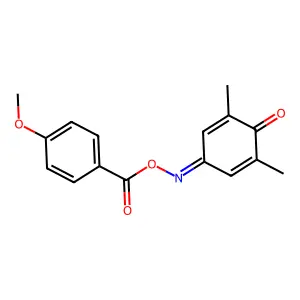 4-(((4-Methoxybenzoyl)oxy)imino)-2,6-dimethylcyclohexa-2,5-dienone structure
