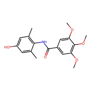 N-(4-hydroxy-2,6-dimethylphenyl)-3,4,5-trimethoxybenzamide structure