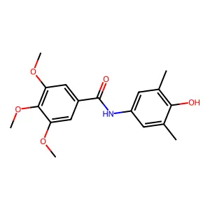 N-(4-hydroxy-3,5-dimethylphenyl)-3,4,5-trimethoxybenzamide structure