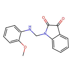 1-(((2-Methoxyphenyl)amino)methyl)indoline-2,3-dione structure
