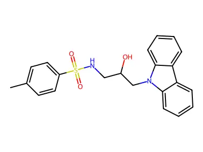 N-(3-Carbazol-9-yl-2-hydroxy-propyl)-4-methyl-benzenesulfonamide structure
