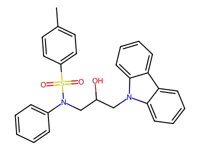 N-[3-(9H-carbazol-9-yl)-2-hydroxypropyl]-4-methyl-N-phenylbenzenesulfonamide structure