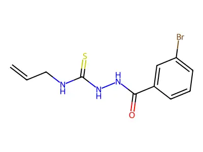 1-[(3-Bromobenzoyl)amino]-3-prop-2-enylthiourea structure