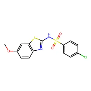 4-chloro-N-(6-methoxy-1,3-benzothiazol-2-yl)benzenesulfonamide structure