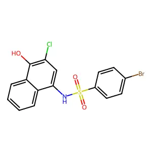4-Bromo-N-(3-chloro-4-hydroxy-1-naphthalenyl)benzenesulfonamide structure