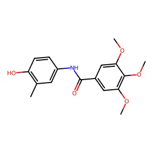 N-(4-hydroxy-3-methylphenyl)-3,4,5-trimethoxybenzamide structure