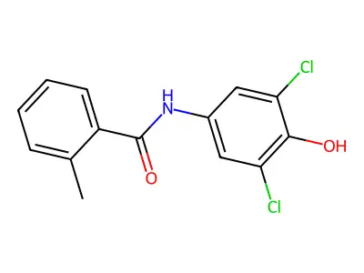 N-(3,5-dichloro-4-hydroxyphenyl)-2-methylbenzamide structure