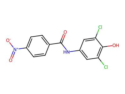 N-(3,5-dichloro-4-hydroxyphenyl)-4-nitrobenzamide structure