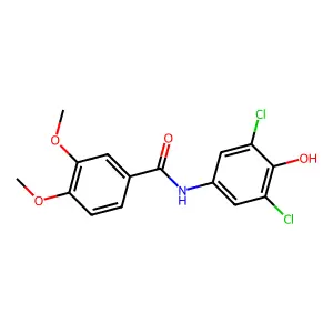 N-(3,5-dichloro-4-hydroxyphenyl)-3,4-dimethoxybenzamide structure