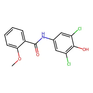N-(3,5-dichloro-4-hydroxyphenyl)-2-methoxybenzamide structure