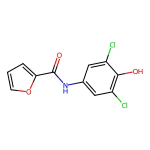 N-(3,5-dichloro-4-hydroxyphenyl)furan-2-carboxamide structure