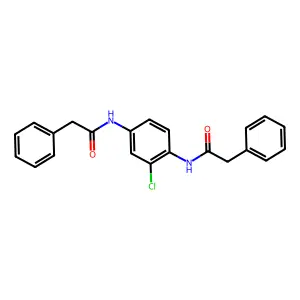 N-[3-chloro-4-[(2-phenylacetyl)amino]phenyl]-2-phenylacetamide structure