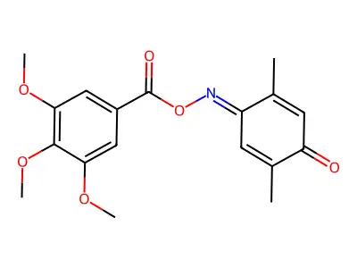 [(2,5-Dimethyl-4-oxocyclohexa-2,5-dien-1-ylidene)amino] 3,4,5-trimethoxybenzoate structure