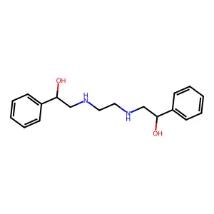2,2'-(Ethane-1,2-diyldiimino)bis(1-phenylethanol) structure