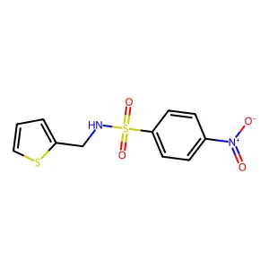 4-nitro-N-(thiophen-2-ylmethyl)benzenesulfonamide structure