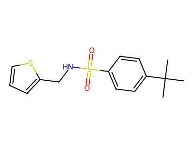 4-tert-butyl-N-(thiophen-2-ylmethyl)benzenesulfonamide structure