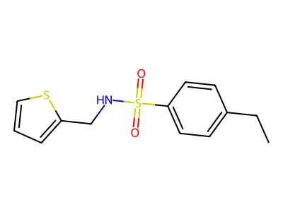 4-ethyl-N-(thiophen-2-ylmethyl)benzenesulfonamide structure