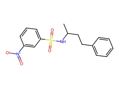3-nitro-N-(4-phenylbutan-2-yl)benzenesulfonamide structure